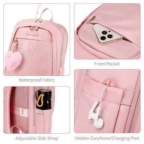 Women's 15.6 Inch Waterproof Laptop Backpack for School T4885