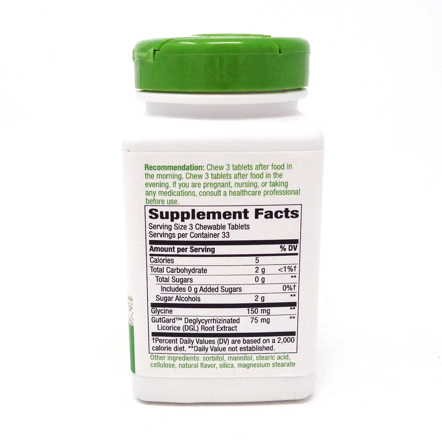 Nature's Way DGL Licorice 100 Chewable Tablets L926