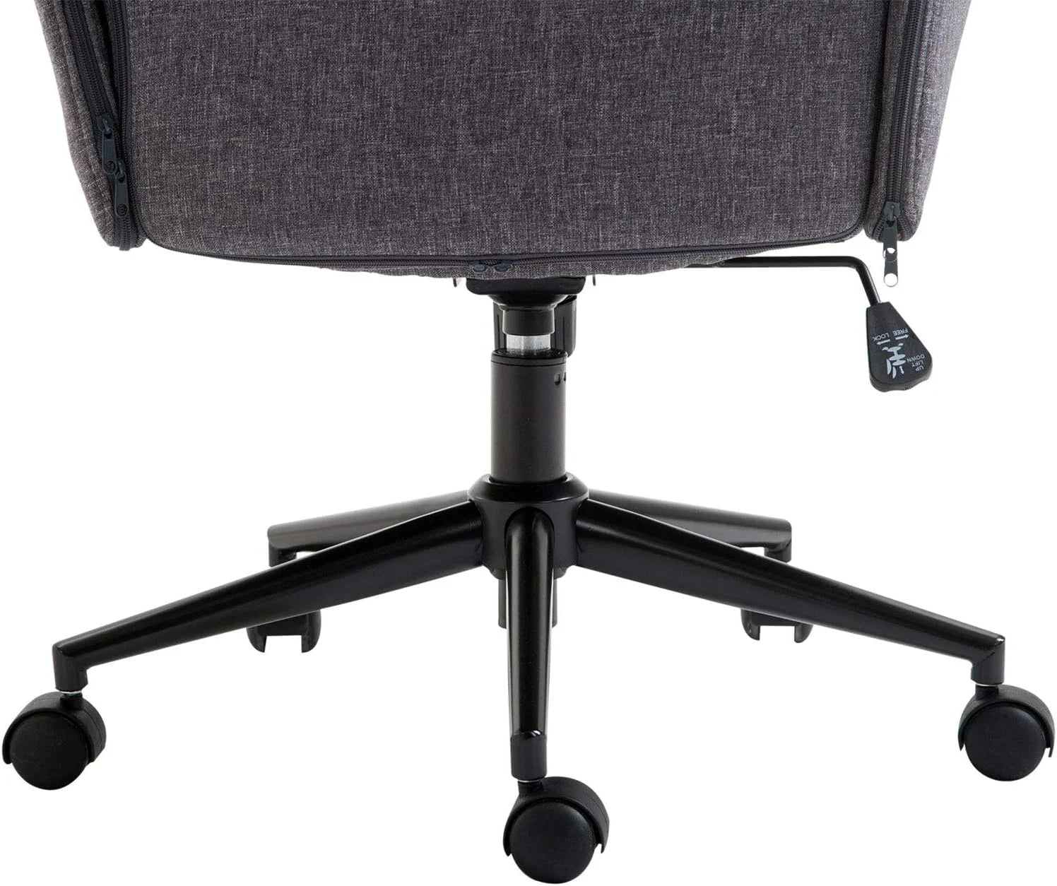 Vinsetto Linen Home Office Chair, Tufted Height Adjustable, Dark Gray L200