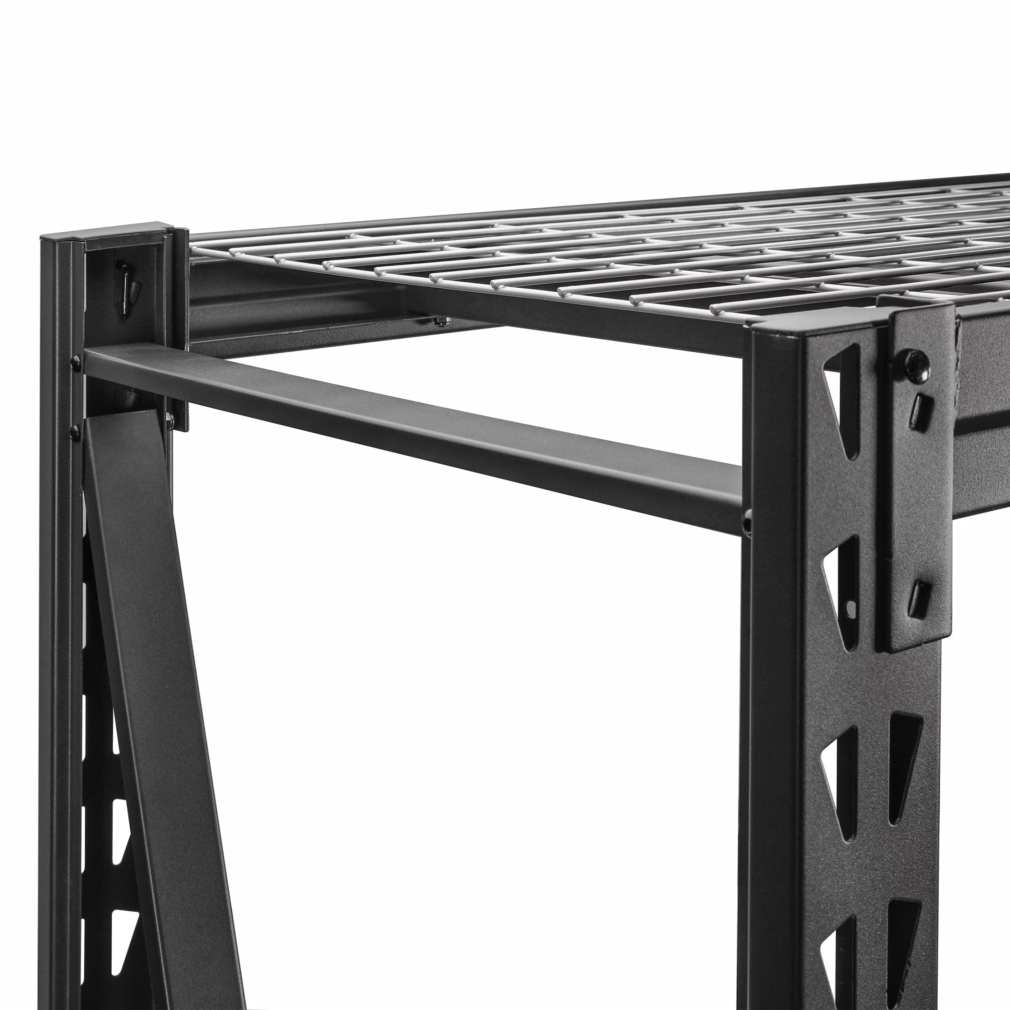 WORKPRO Steel 3-Tier Storage Shelf Unit 72" H x 77" W x 24" D, Black L948397