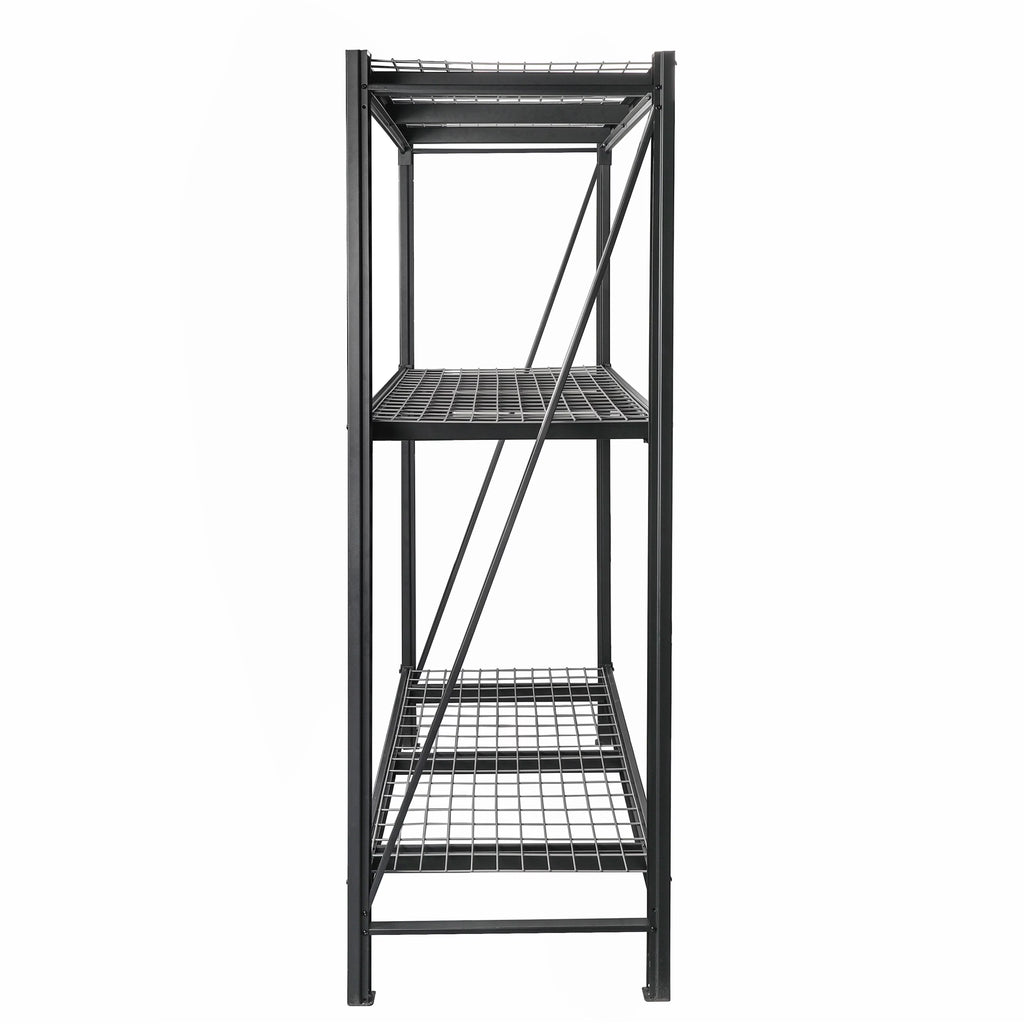 WORKPRO Steel 3-Tier Storage Shelf Unit 72" H x 77" W x 24" D, Black L948397