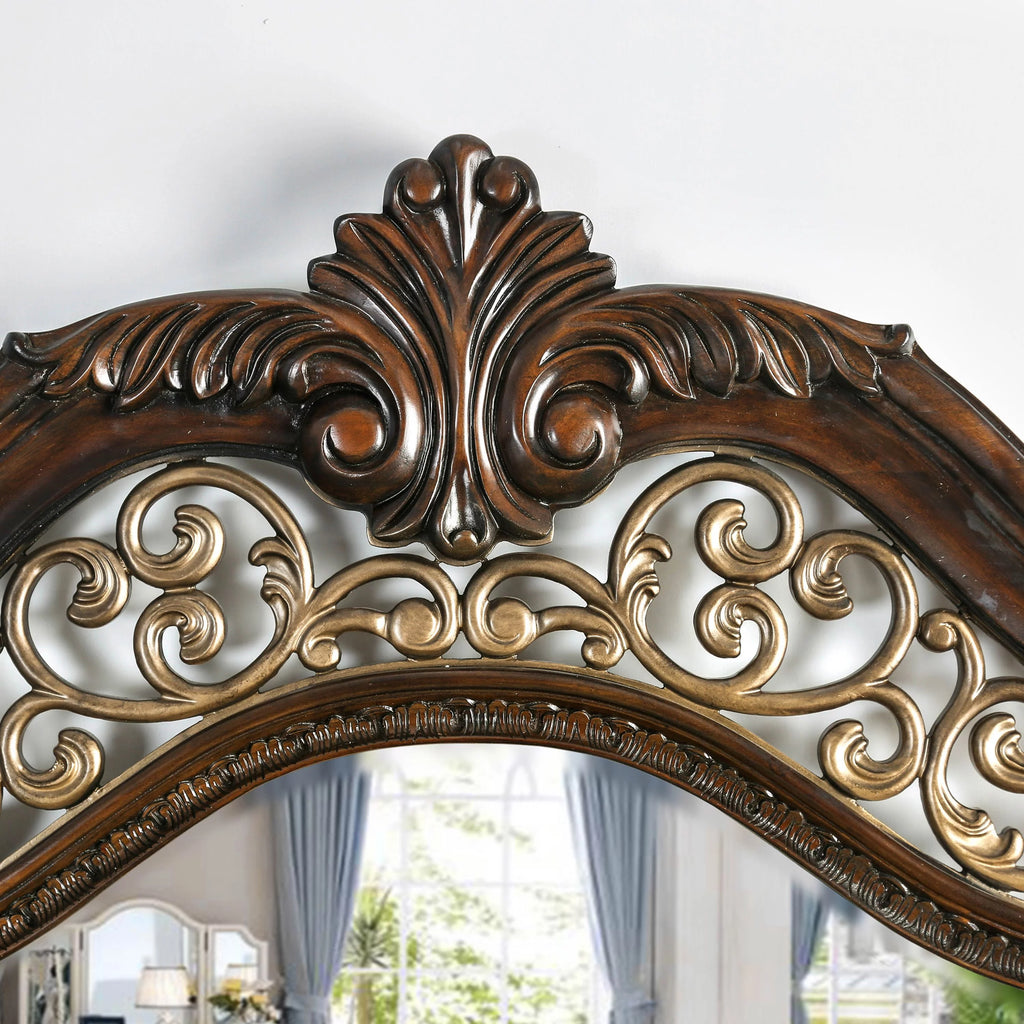 Furniture of America Davidson Wood Panel Bed Queen Brown Cherry H3081