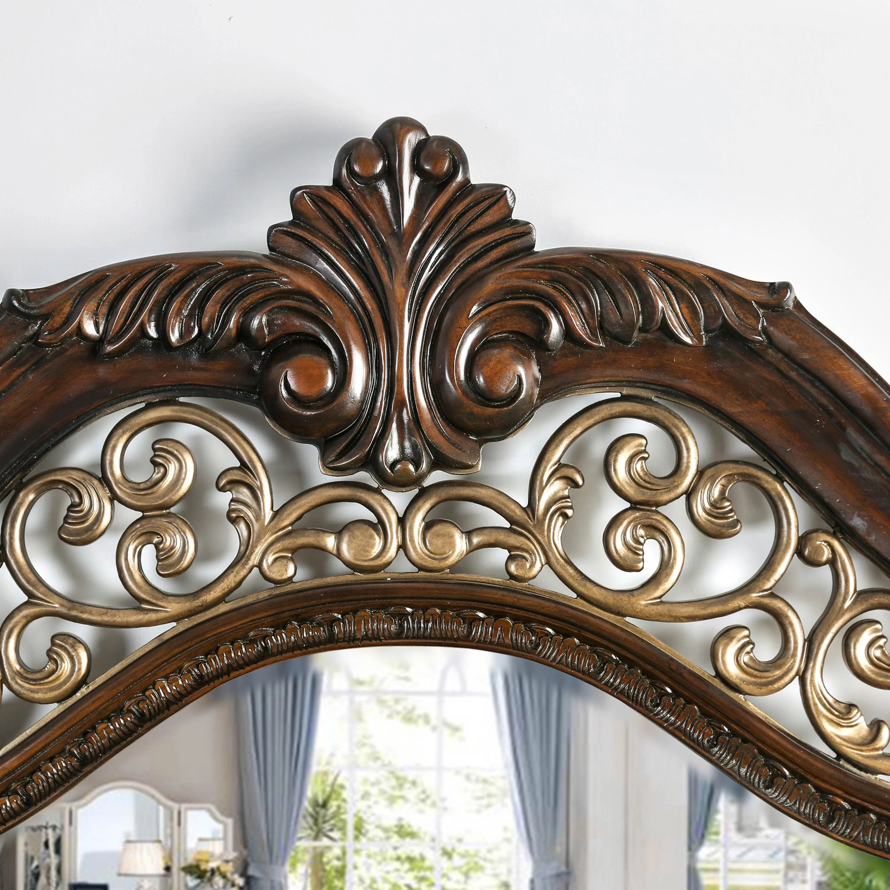 Furniture of America Davidson Wood Panel Bed Queen Brown Cherry H3081