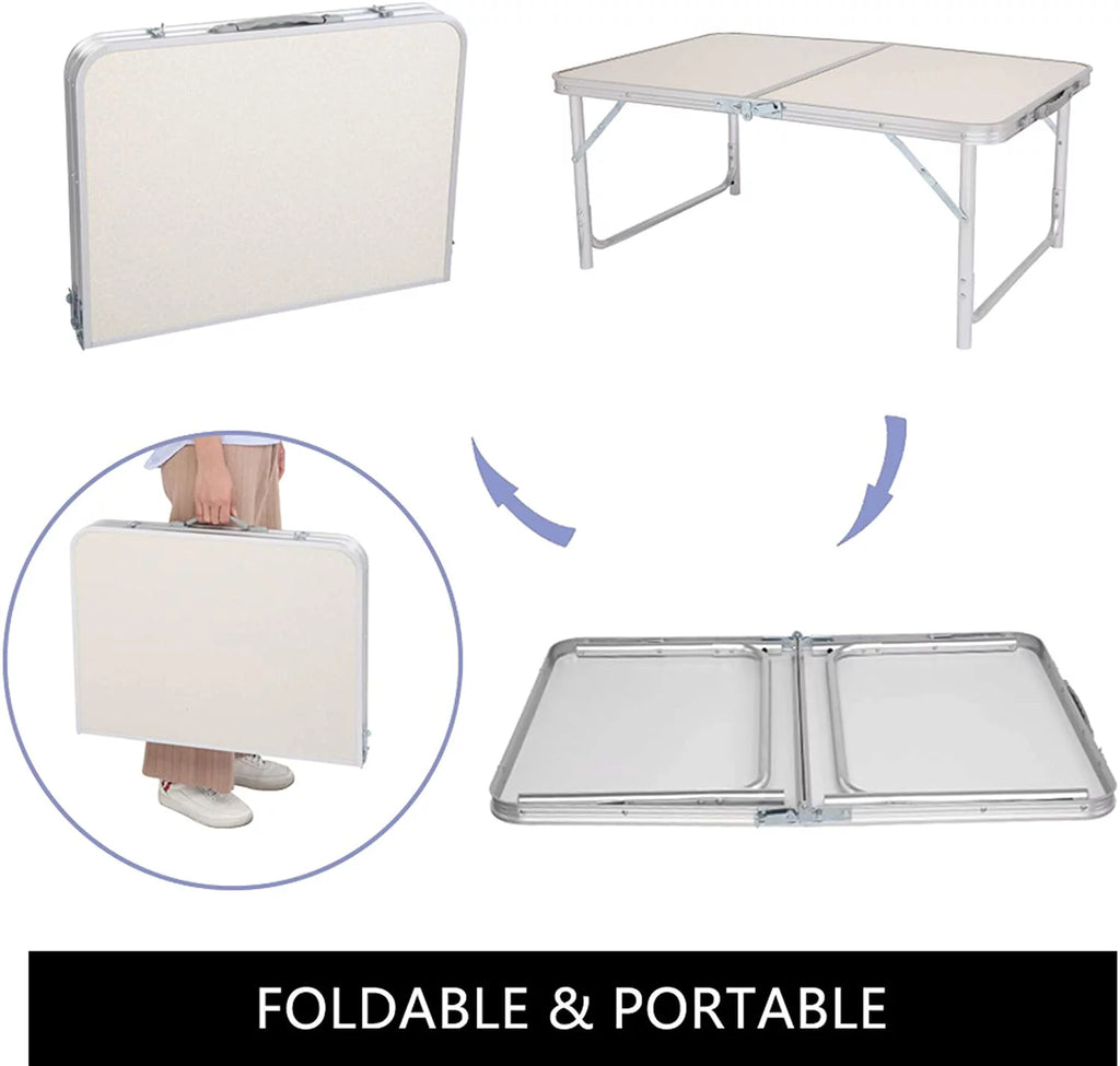 Aluminum Camping Folding Table, Height Adjustable Portable A405279