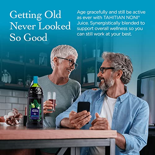 Tahitian Noni Juice by Morinda Original Noni Fruit Puree with Blueberry & Grape, 4x1L Bottles P3061