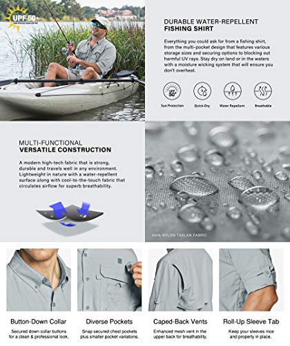 TSLA Men's Performance Fishing Shirt UPF 50+ Long Sleeve M34081
