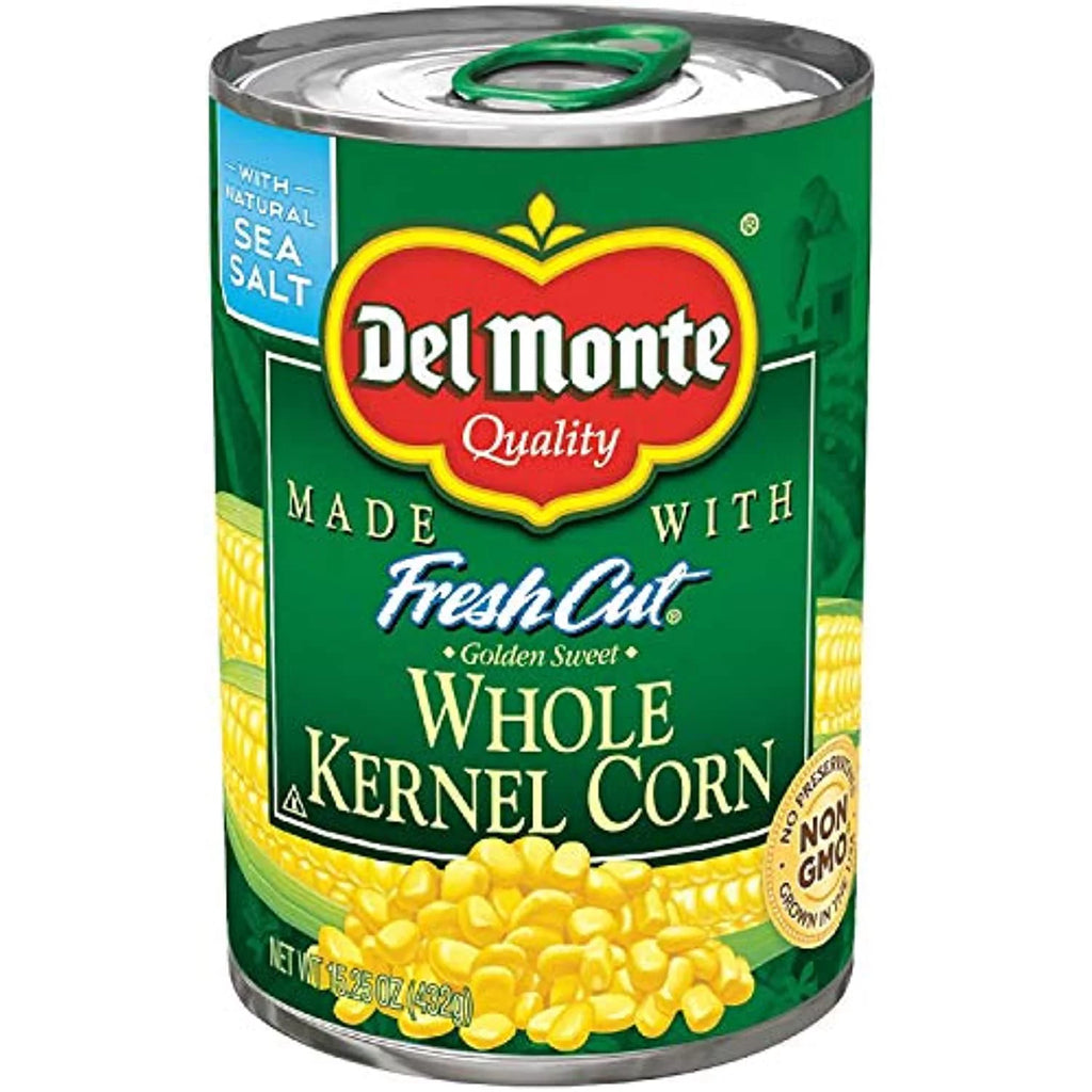 Del Monte Whole Kernel Corn with Natural Sea Salt, 15.25 oz (Pack of 12) O3872