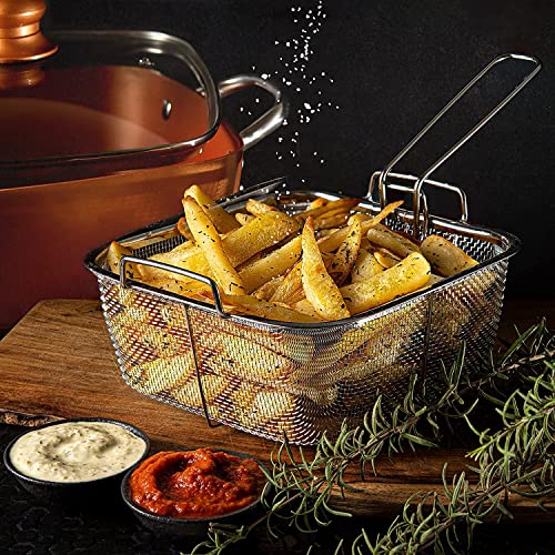 Moss & Stone Copper Chef 5-Piece Cookware Set, Non Stick Deep Frying Pan I72368