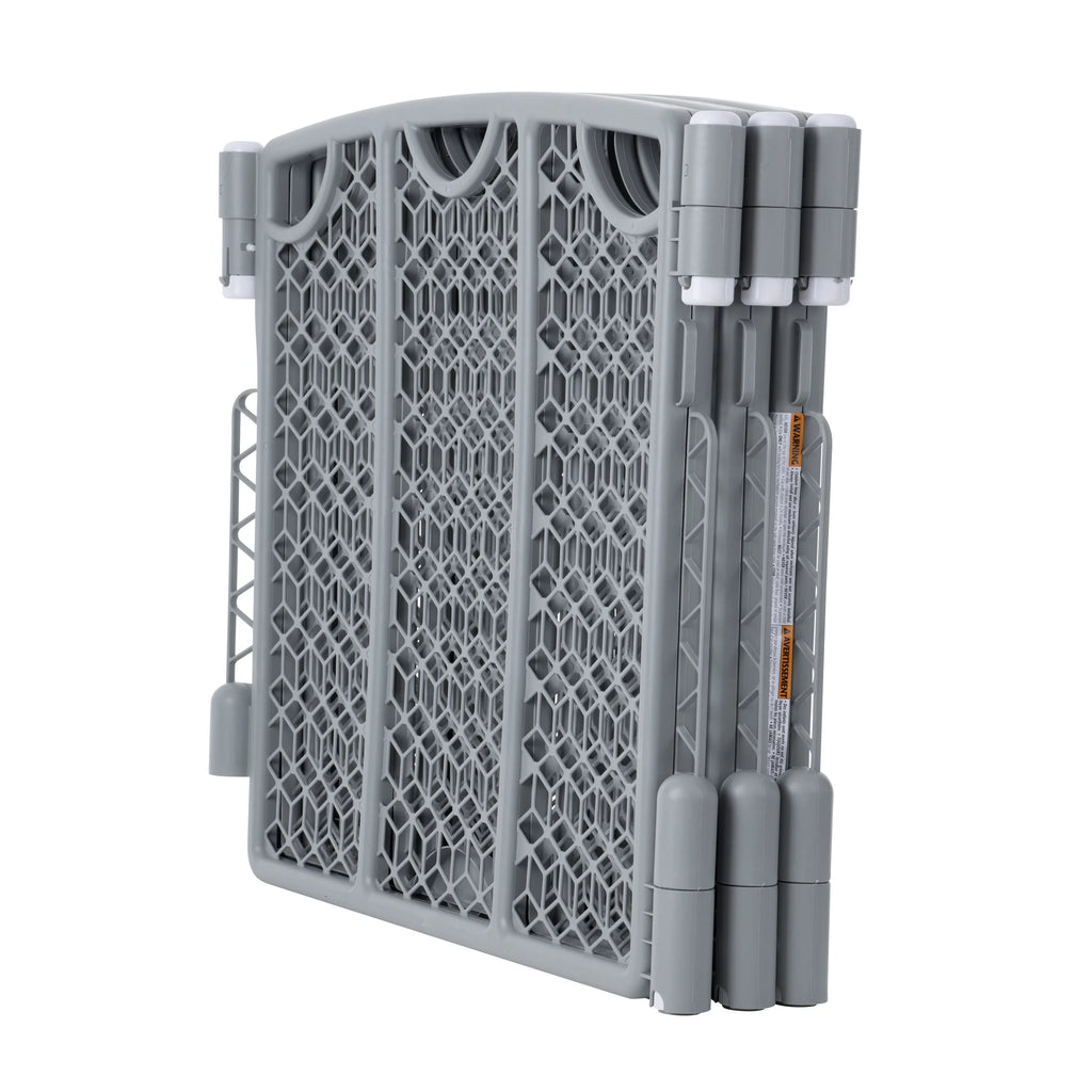 Evenflo Versatile Play Space Freestanding Gate, 6 Panels, Cool Gray U1200
