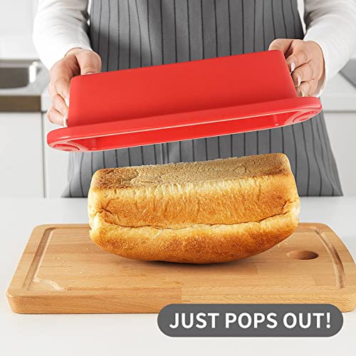 SILIVO 5-Piece Silicone Baking Pans Set, Nonstick Bakeware with Loaf, Muffin & Cake Pans C90123