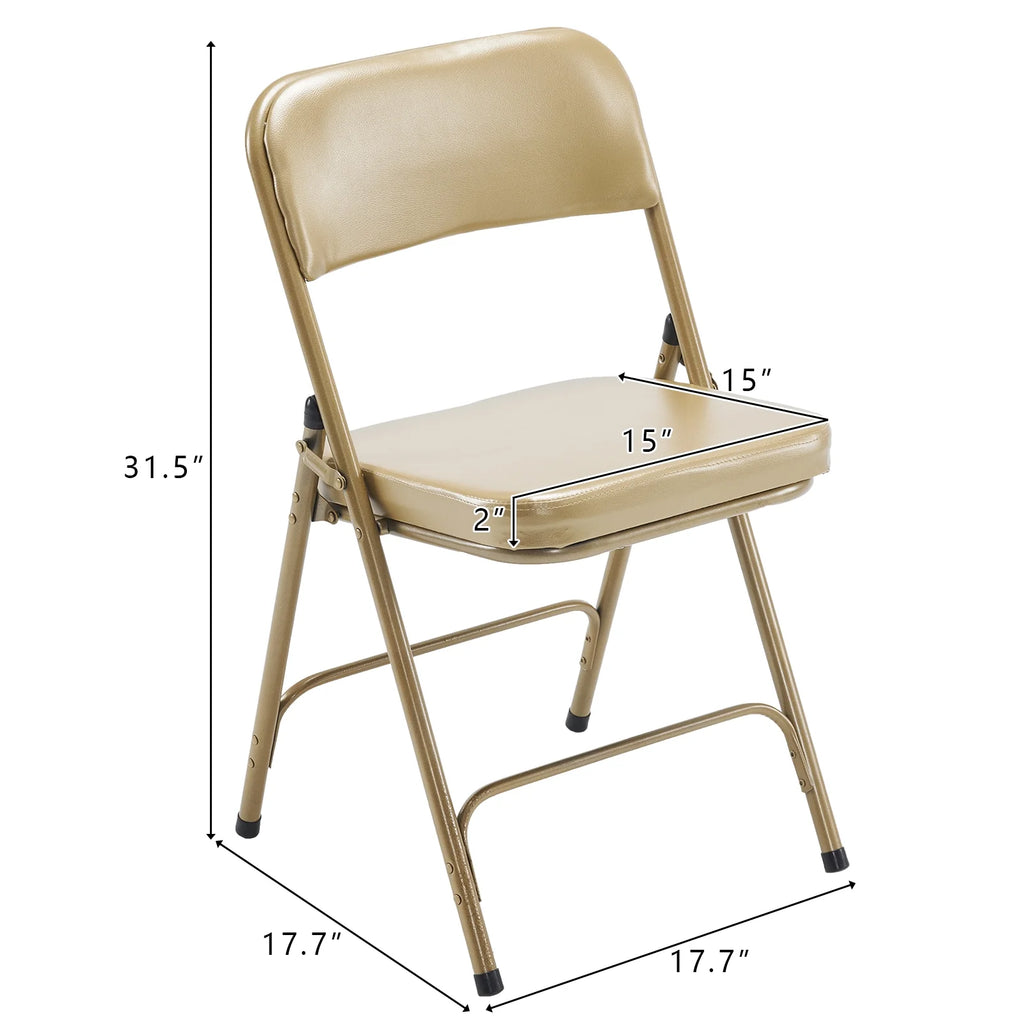 2 Pack Metal Folding Chairs with Padded Seat and Back G6064