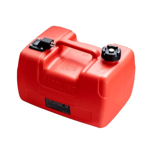 VEVOR Boat Marine Fuel Tank 12 Gallon 55L Portable for Outboard Engine Red K6970