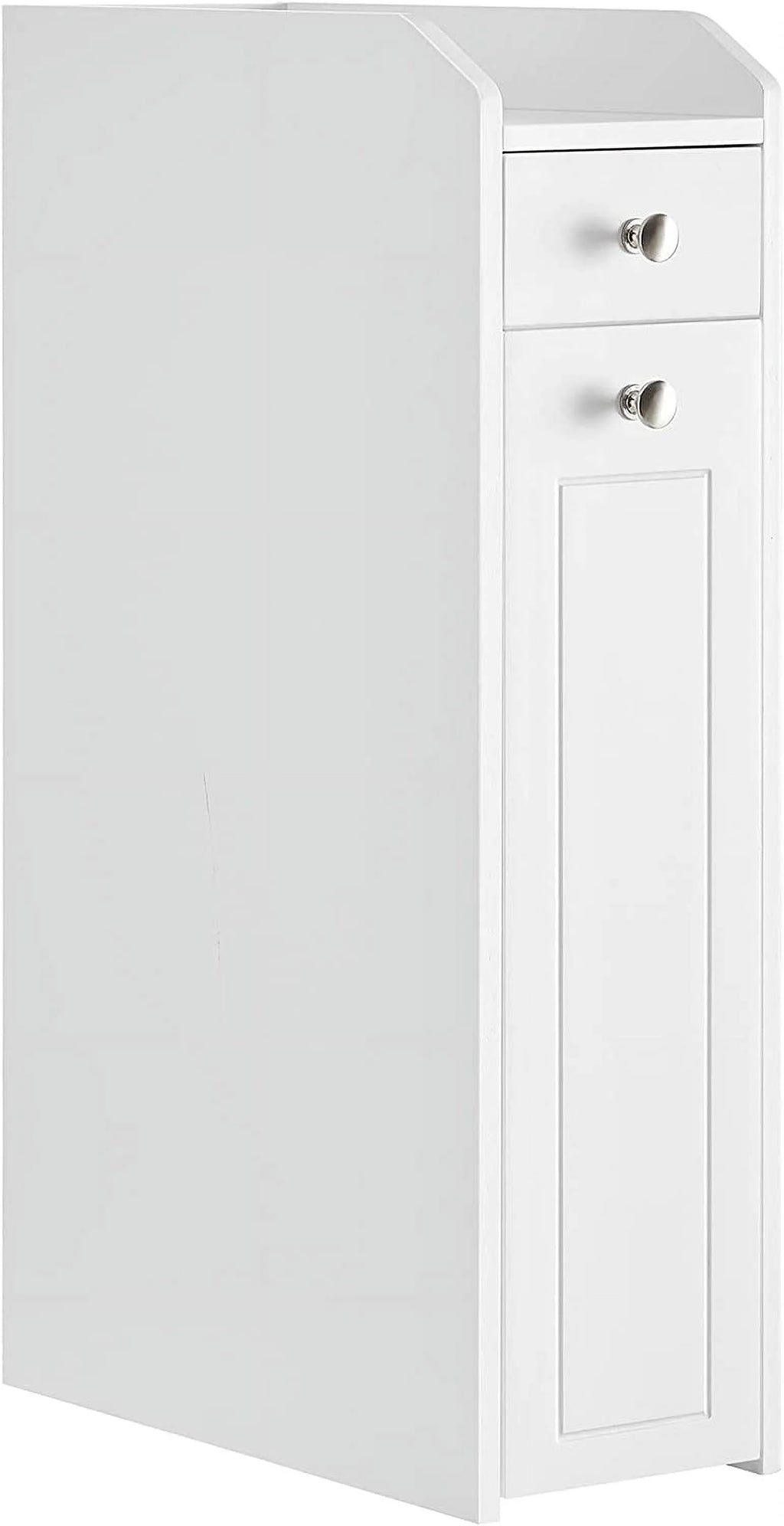 YINCHEN Small Bathroom Storage Cabinet, Slim Bathroom Storage Organizer, Toilet Paper Holder with Storage, Toilet Paper Storage Cabinet with Slide Out Drawers, for Small Spaces, White UBBC847P31