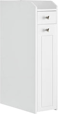 YINCHEN Small Bathroom Storage Cabinet, Slim Bathroom Storage Organizer, Toilet Paper Holder with Storage, Toilet Paper Storage Cabinet with Slide Out Drawers, for Small Spaces, White UBBC847P31