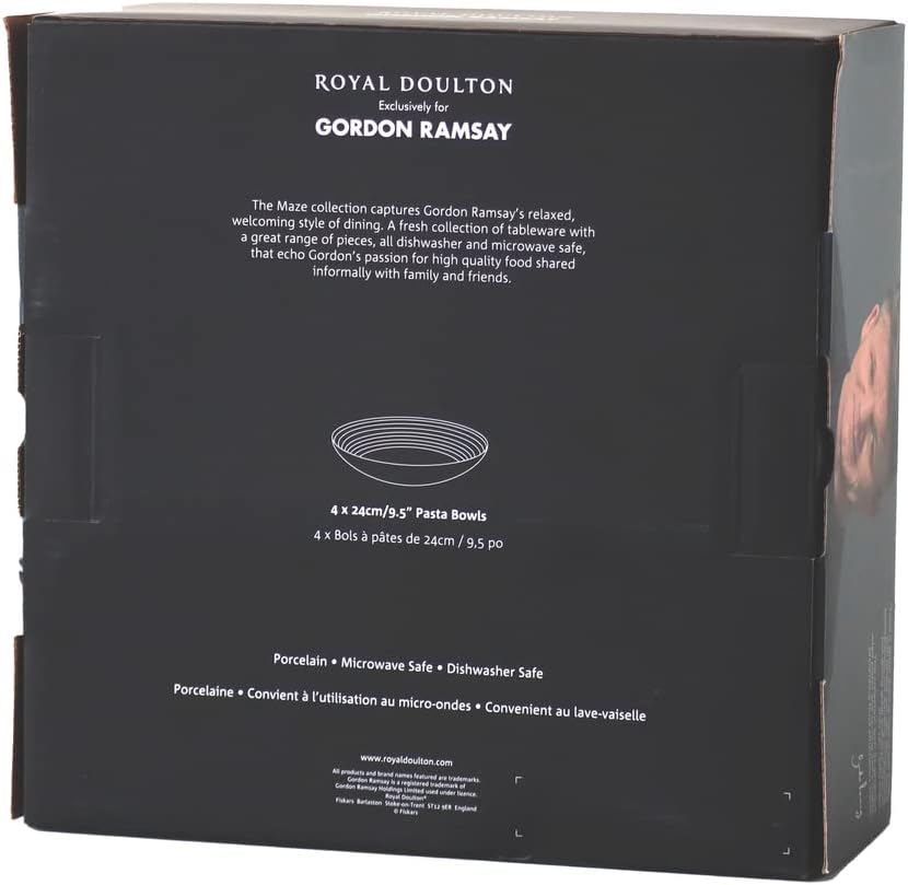 Royal Doulton Gordon Ramsay Maze Blue Pasta Bowl Set of 4 E880