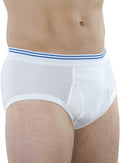 Wearever Incontinence Underwear for Men - Reusable & Washable Men's Bladder Control Briefs with Regular Absorbency - Leak Proof Underwear (Pack of 3) (White) (XL)
