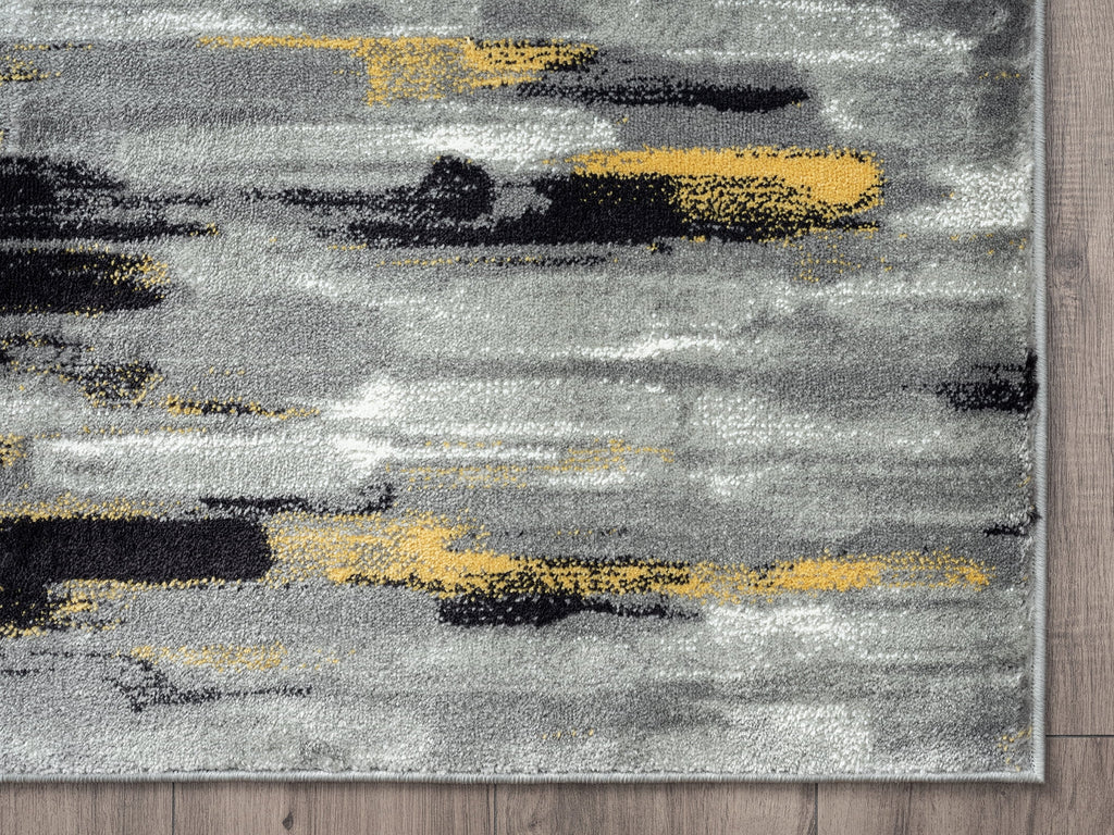 Abani Porto Collection Area Rug 6 x 9 Grey Yellow Q1842