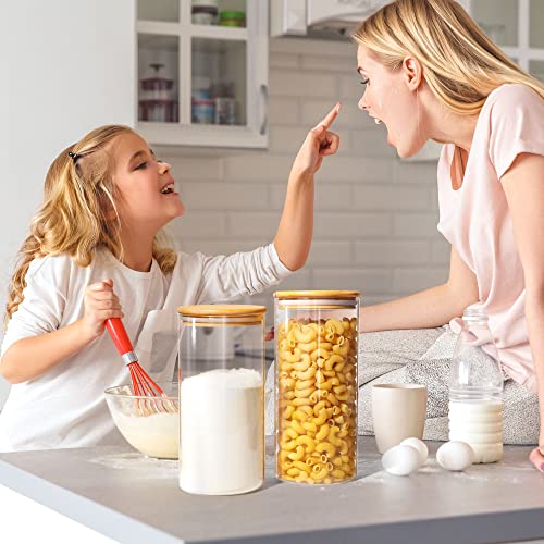 Vtopmart 3-Pack Glass Food Storage Jars with Bamboo Lids R3503