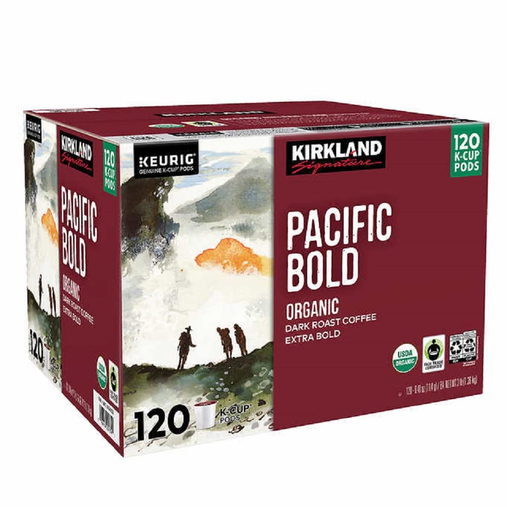 Kirkland Signature Pacific Bold Coffee, Dark, 120 K-Cup Pods M61437