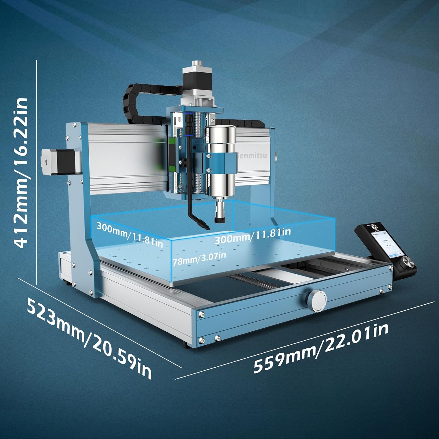 Genmitsu 3030-PROVer MAX CNC Router Machine with Linear Guide & Ball Screw Motion B284495