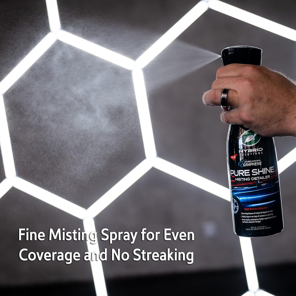 Turtle Wax Hybrid Solutions Pure Shine Detailer Misting Spray, Graphene Infused, 20 oz E252170