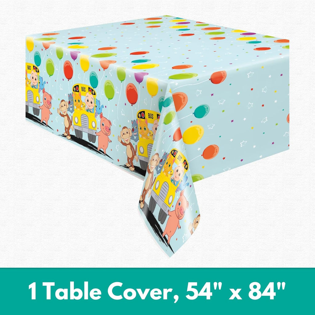 Cocomelon Birthday Party Supplies for 8 Guests - Plates, Napkins, Tablecloth K268