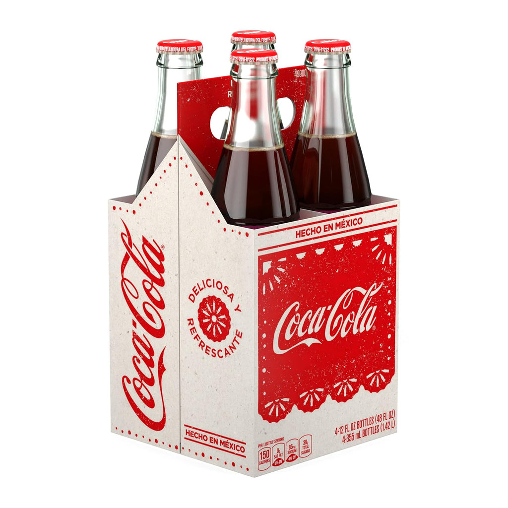 Coke de Mexico Glass Bottles 12 Fl Oz Pack of 4 R947956