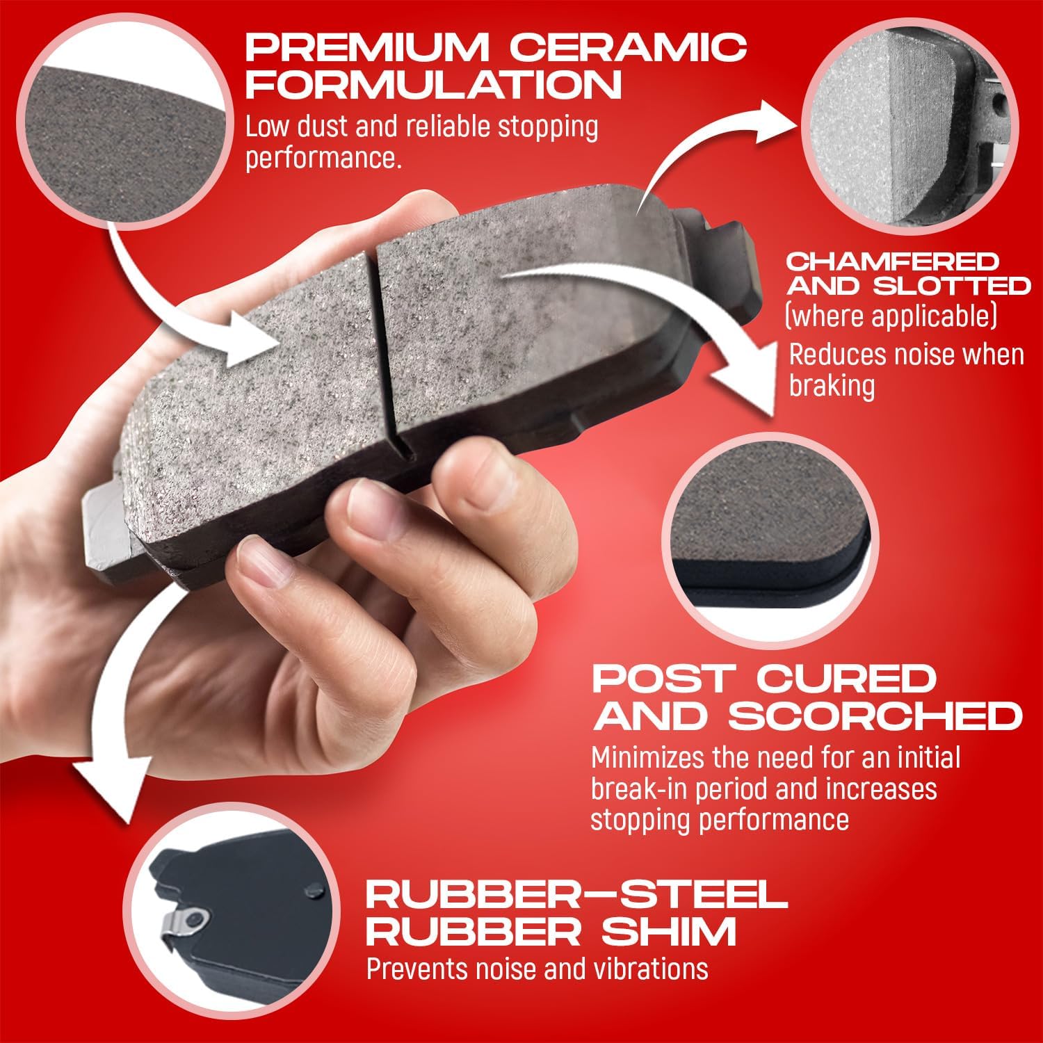 R1 Concepts Front Rear Brake Pads and Rotors Kit for 2002-2004 Honda Odyssey O675