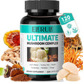 6 in 1 Mushroom Supplement - Focus, Memory, Nootropics Brain & Immune Support Mushroom Complex with Lions Mane, Reishi, Cordyceps, Chaga, Turkey Tail, Maitake (120 Capsules)