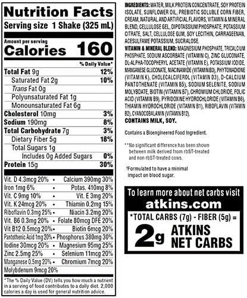 Atkins RTD Protein Shake Creamy Vanilla, 8 Pack S3851