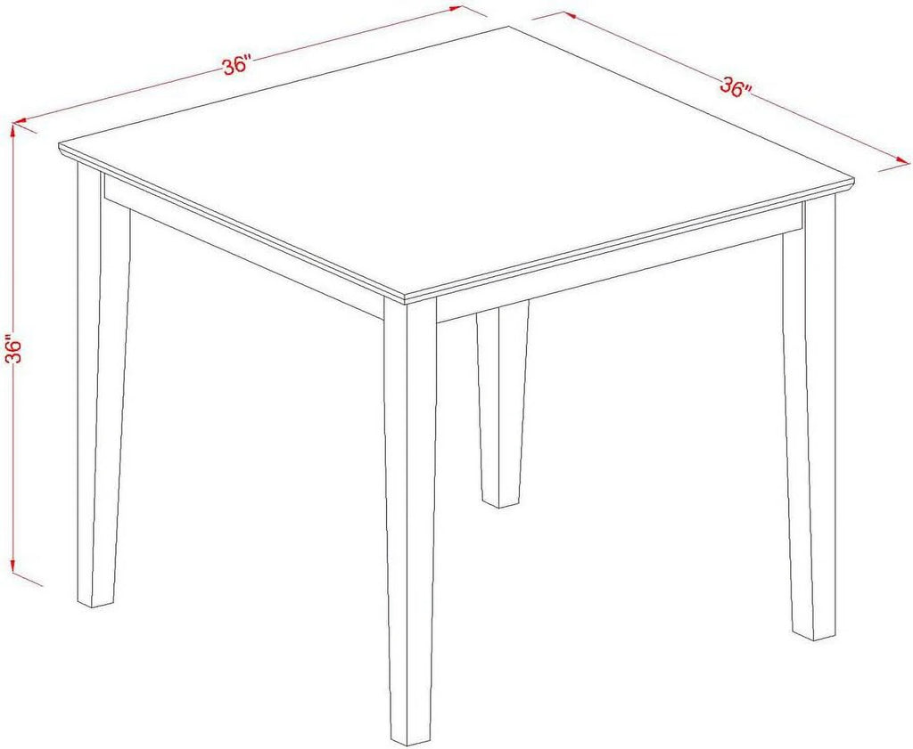Square Kitchen Table and 2 Linen Dining Chairs, 3 Piece Set W9053