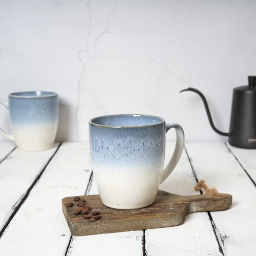 Bosmarlin Ceramic Coffee Mug Set of 4, 17 Oz, Dishwasher and Microwave Safe N129
