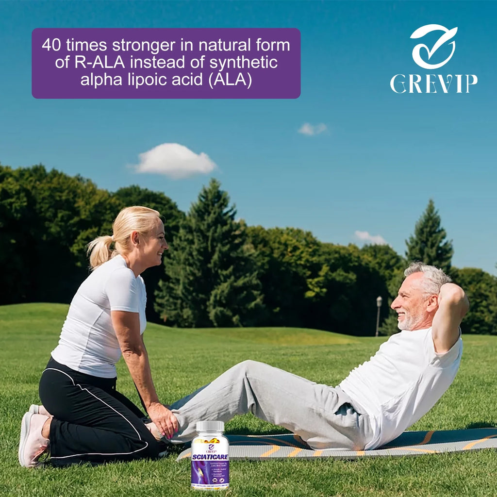 Grevip Sciaticare Nerve Soothing Formula with R-ALA, Acetyl L-Carnitine HCL, 120pcs P346