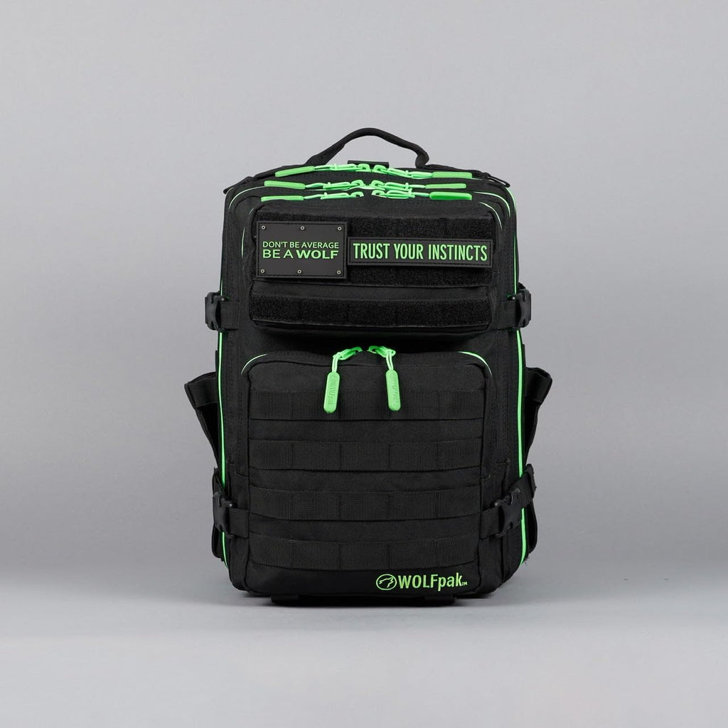 WOLFpak 25L Backpack Black Neon Green F56904