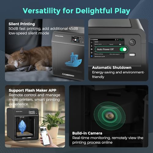 FLASHFORGE Adventurer 5M 3D Printer with Auto Leveling, 600mm/s High-Speed, Quick-Detach Nozzle B85467