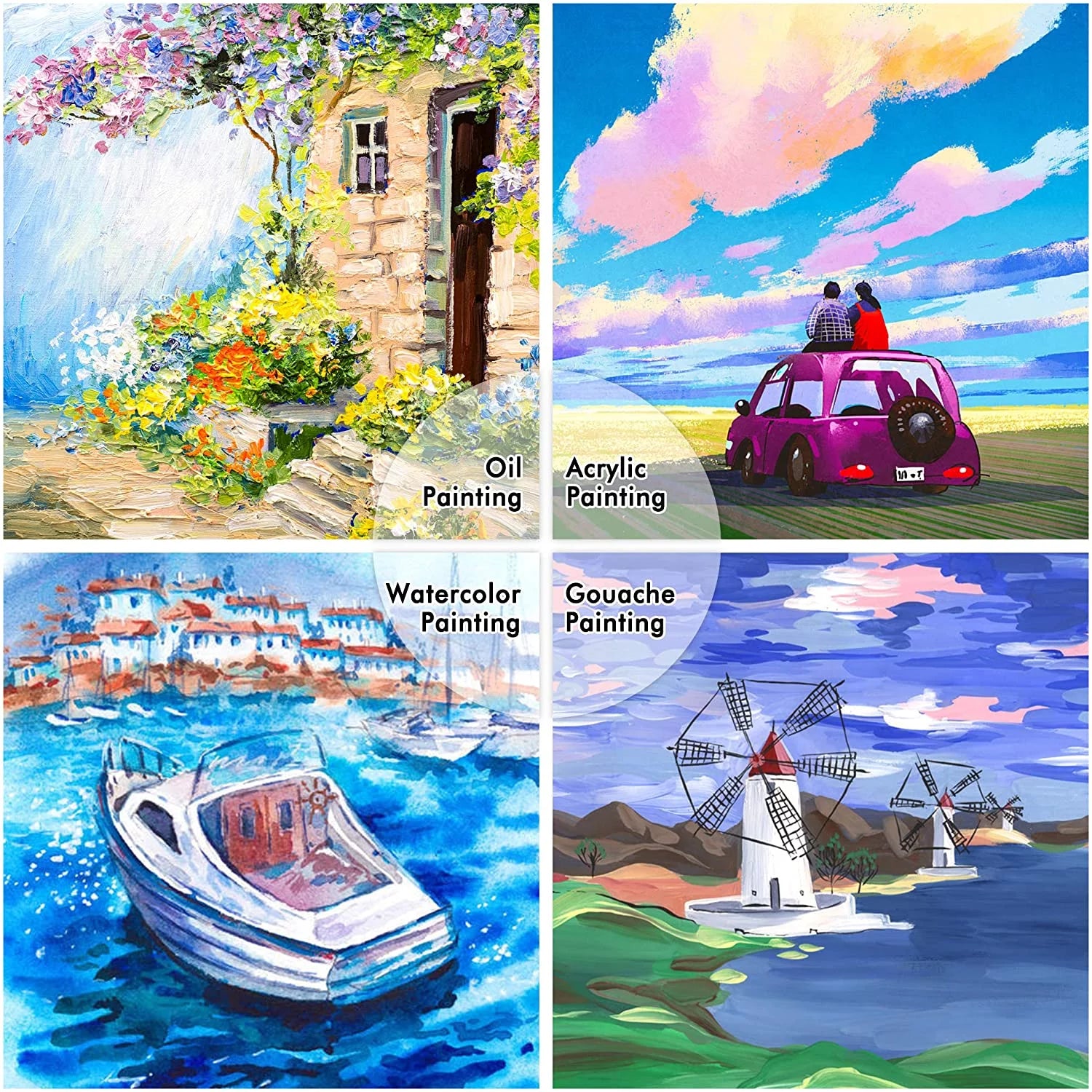 Shuttle Art Painting Canvas Panel, 52 Pack, 100% Cotton, Primed White U63917