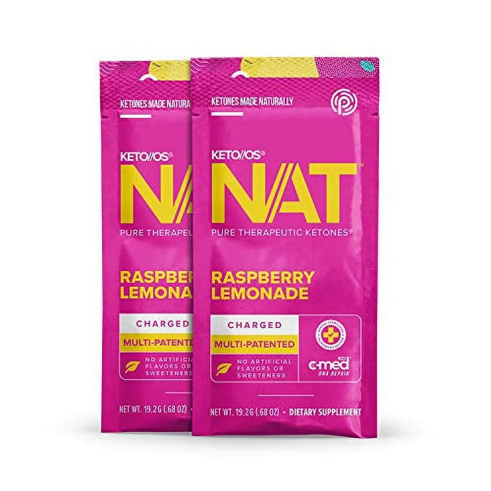 Pruvit Nat Keto Os Raspberry Lemonade Ketone Drink, 20 Pack A655702