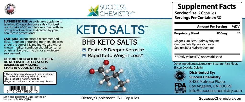 BHB Keto Salts by Success Chemistry® Keto Core with Minerals Supplement C749255