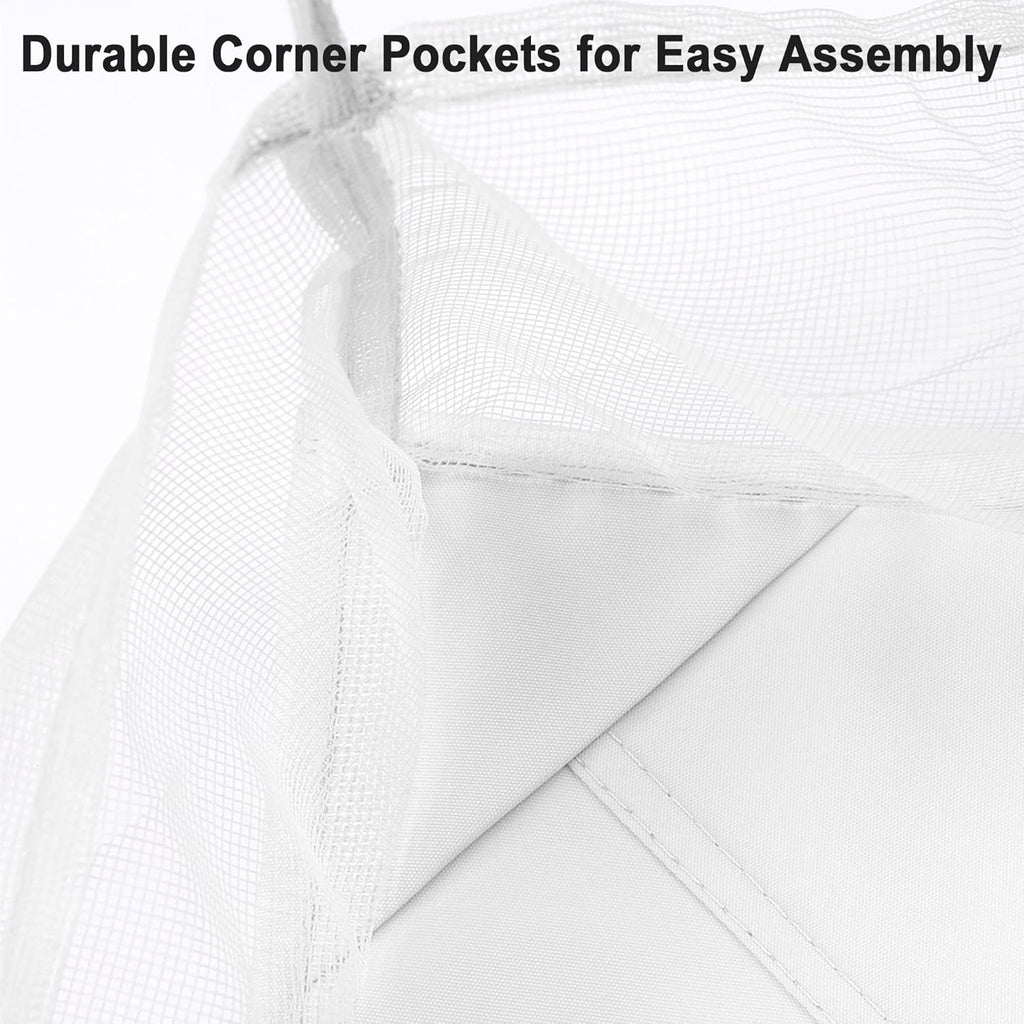 Yescom 10x10 Gazebo Top Replacement Mesh Net for 2 Tier Outdoor Canopy White B5680