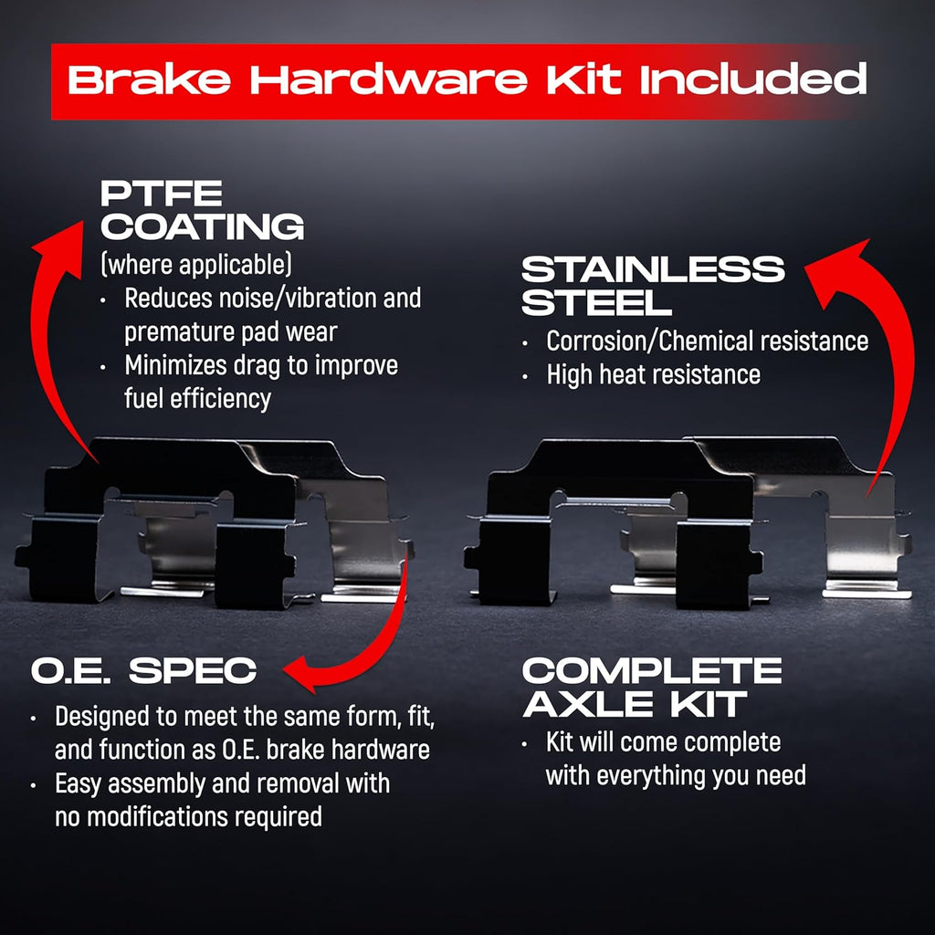 R1 Concepts Front Rear Brake Pads and Rotors Kit for 2002-2004 Honda Odyssey O675