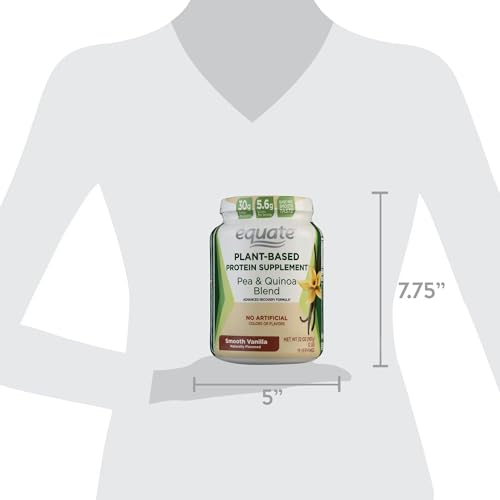 Equate Plant-Based Protein Supplement, Smooth Vanilla, 2 lbs X737238