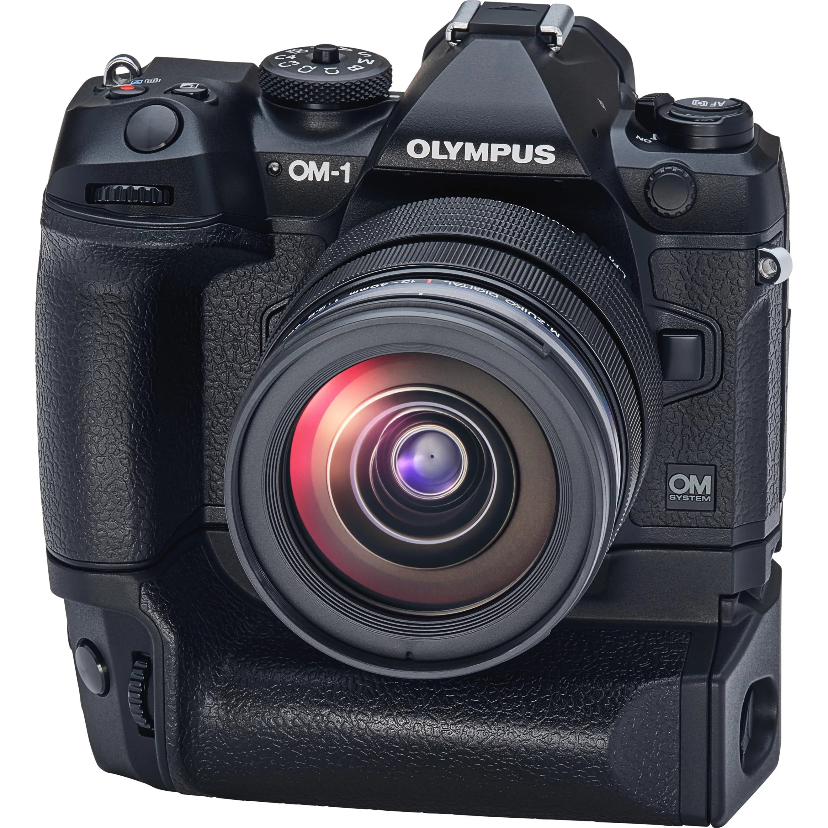 Olympus OM SYSTEM OM-1 20.4MP Mirrorless Camera with Lens, Black J55425