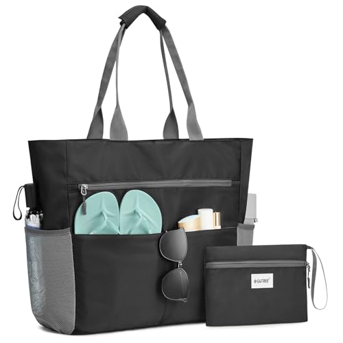 G4Free Beach Bag, Waterproof Sandproof Beach Tote Bag, Large Capacity Foldable Beach Bags for Women