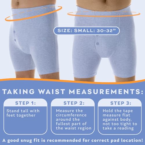Wearever Men’s Incontinence Boxer Briefs, Reusable & Washable, Pack of 6 D898081