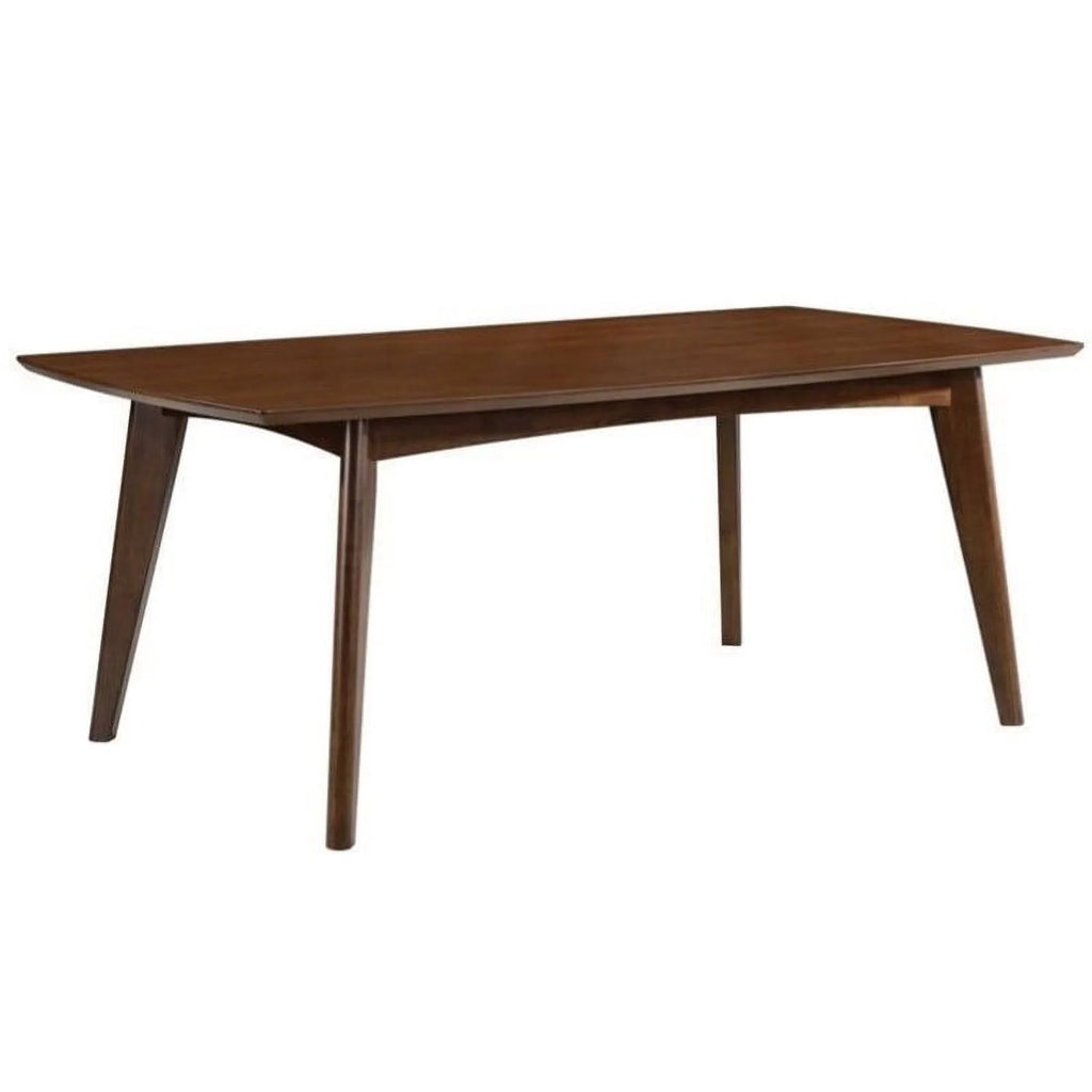 Mid Century Modern 5-Piece Dining Table Set with 4 Chairs, Dark Walnut L86113
