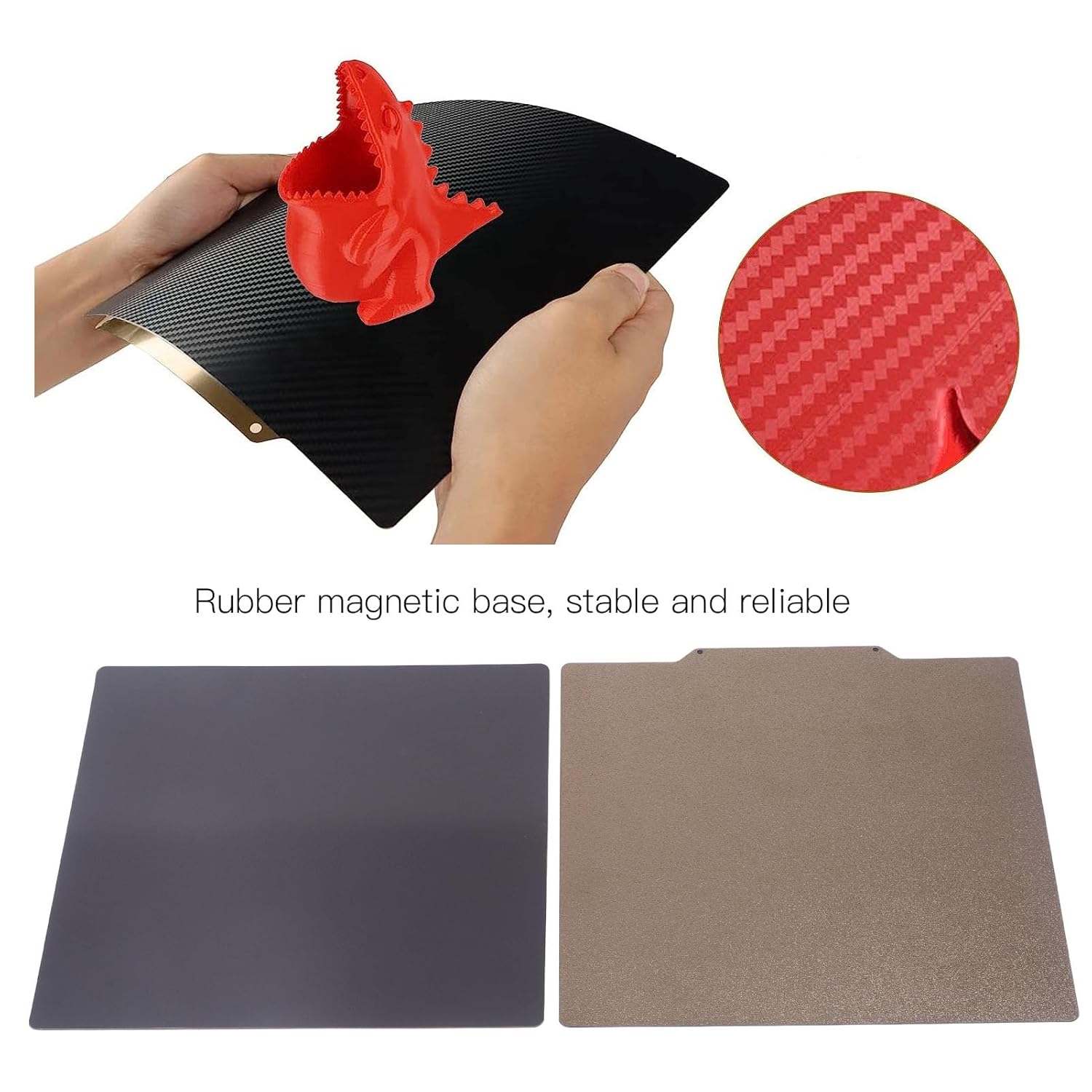3D Printer Build Plate Carbon Fiber PET Textured PEI Spring Steel Sheet F6852