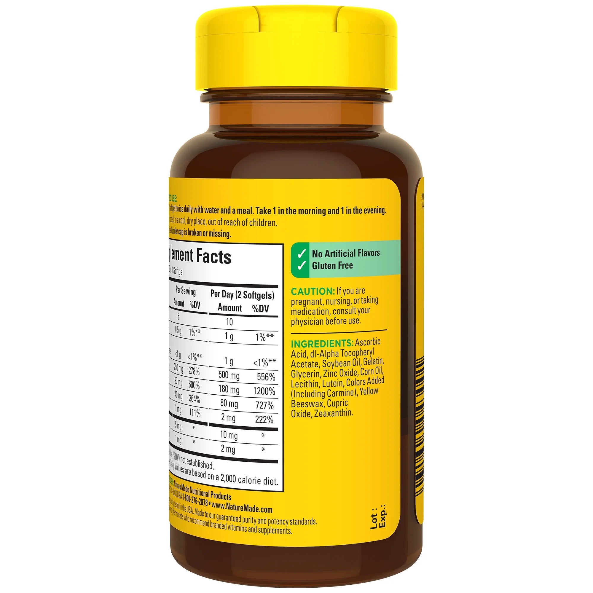 Nature Made Vision AREDS 2 Formula Softgels, Eye Vitamins, 60 Count D965919