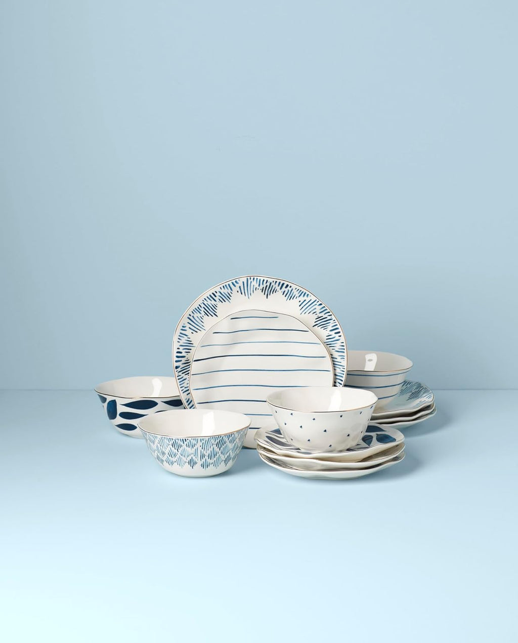 Lenox Blue Bay 12-Piece Dinnerware Set Y801