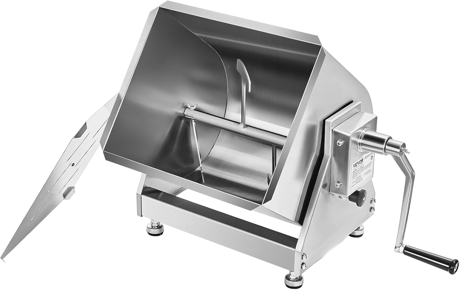 VEVOR Manual Meat Mixer, 30 lb Capacity, Stainless Steel Tilt Tank U2154
