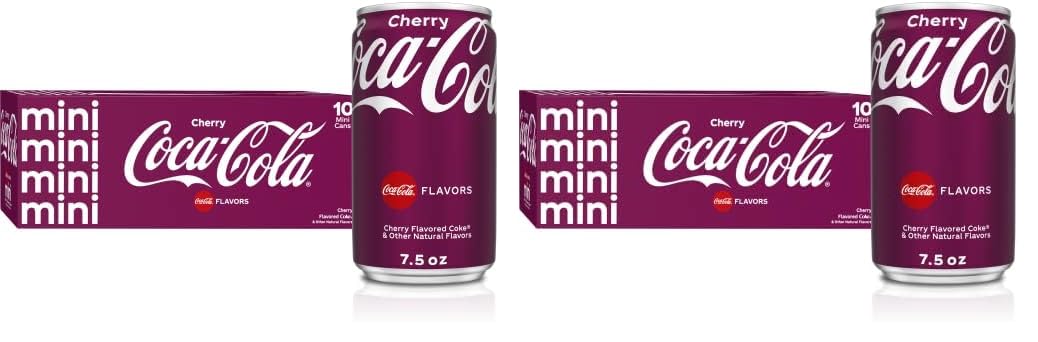 Coca-Cola Cherry Soda Soda Soft Drink Mini Cans, 7.5 fl oz, 20 Pack